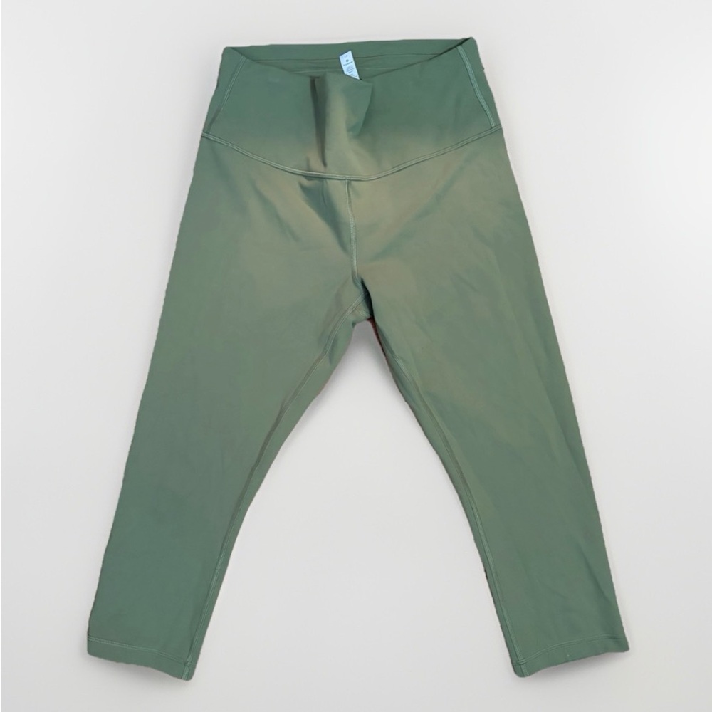 Lululemon Align High-Rise Crop Leggings - Size 12 - Green Twill - Picture 2 of 11